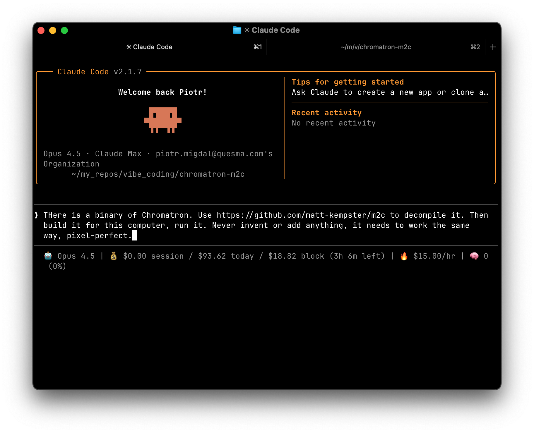m2c decompiler output