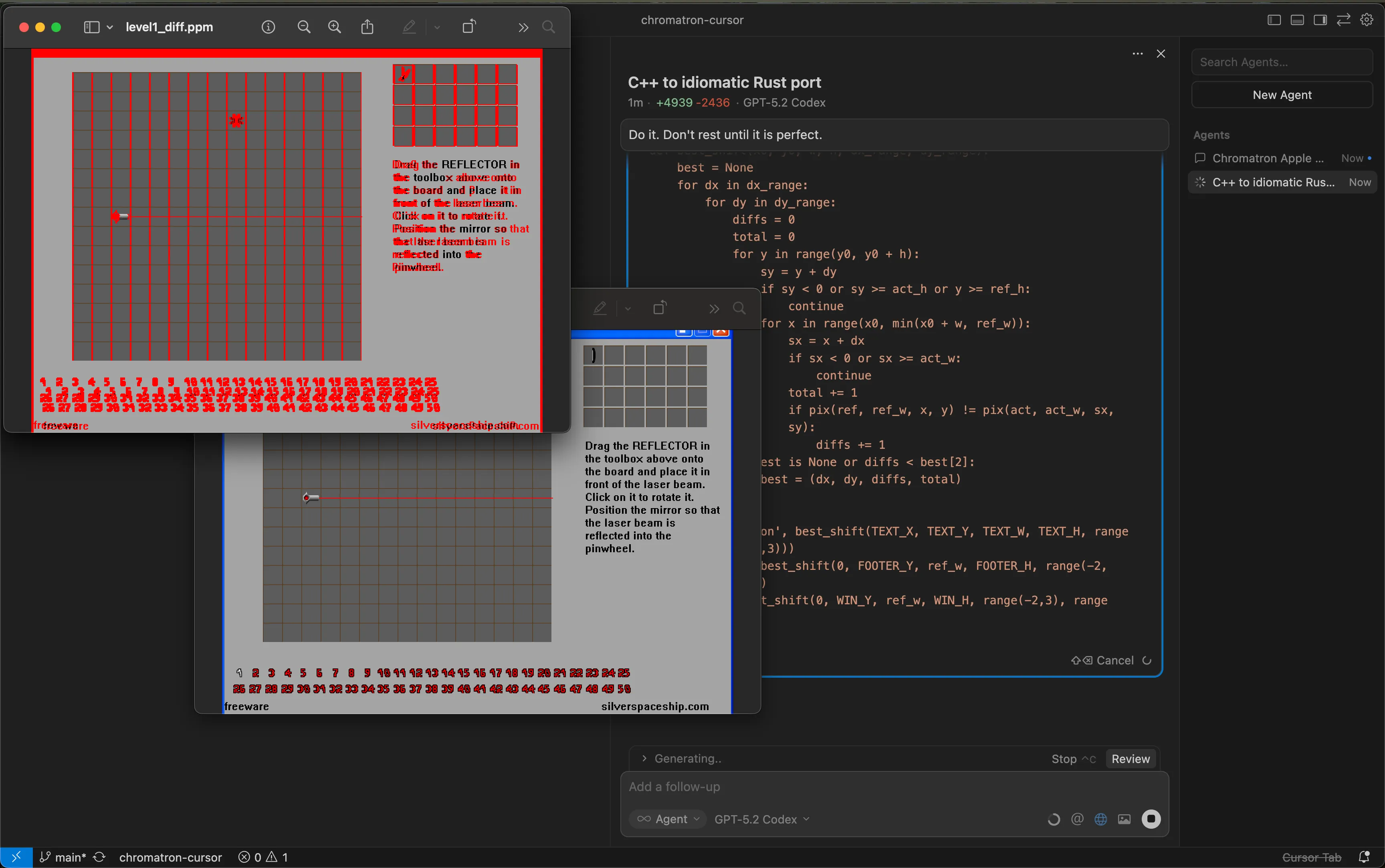 Pixelwise comparison with screenshots
