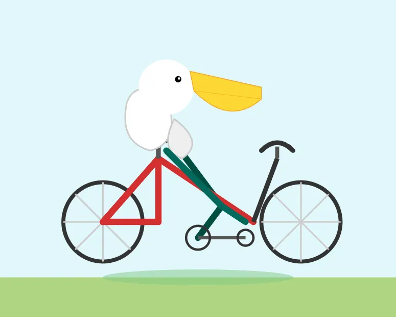 Pelican riding a bicycle as drawn by NVFP4 (NVIDIA)