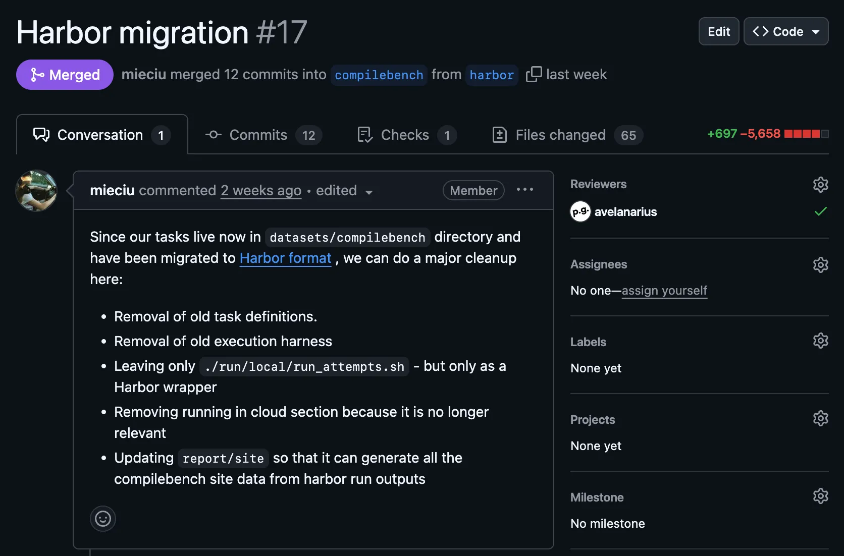 CompileBench migration PR