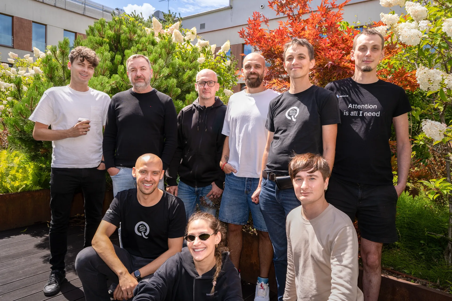 The Quesma team together outdoors in Warsaw