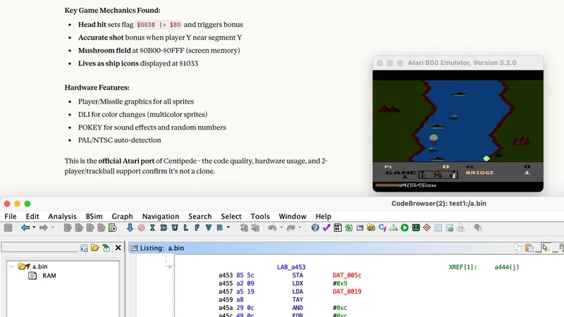 Reverse engineering River Raid with Claude, Ghidra, and MCP